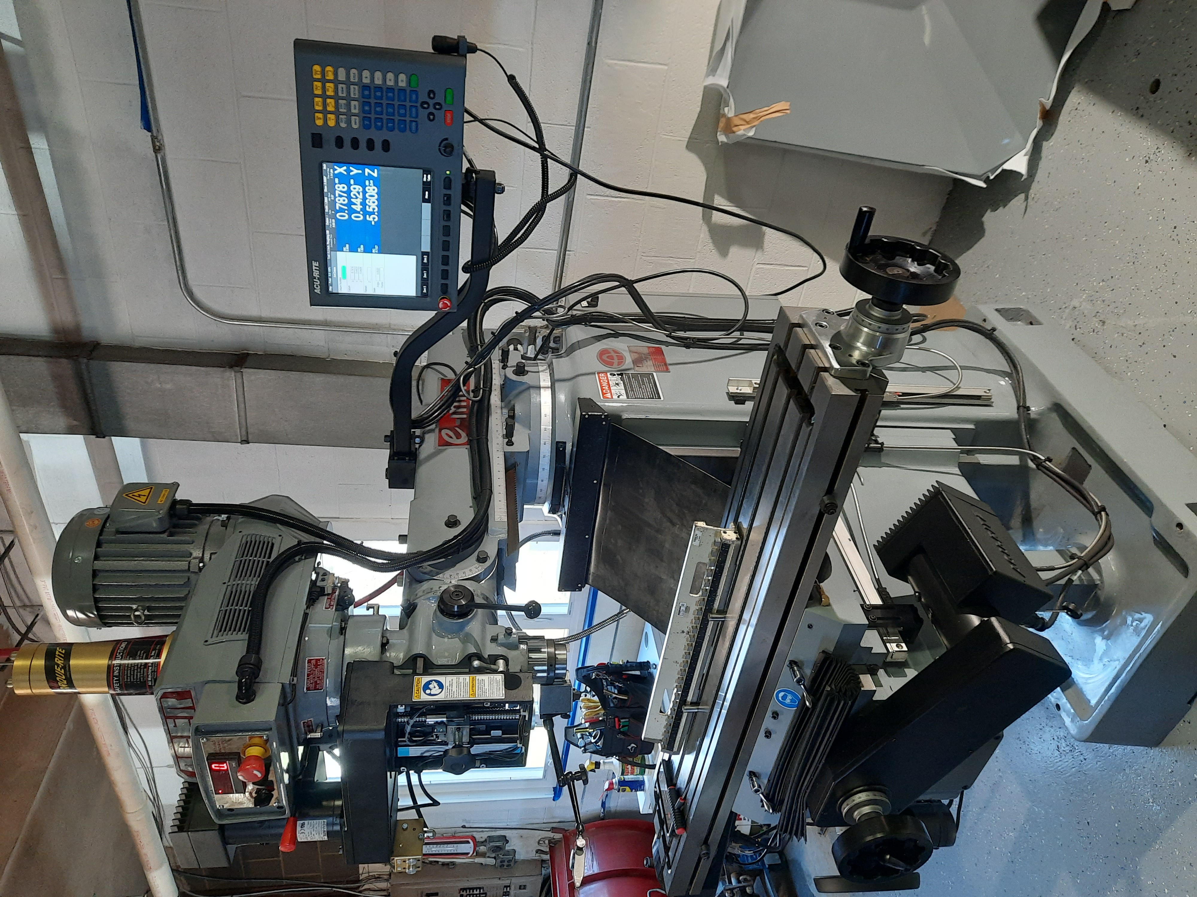The CNC mill on the shop floor